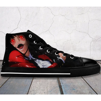 Kakegurui Compulsive Gambler Yumeko Jabami Custom High Top Sneakers for Adults, Kids, Men and Women | Anucustoms