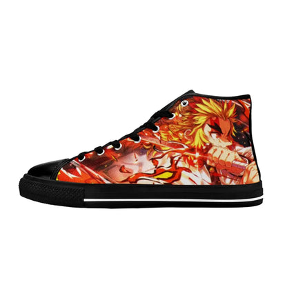 Kimetsu no yaiba Demon Slayer Kyojuro Rengoku Shoes High Top Sneakers