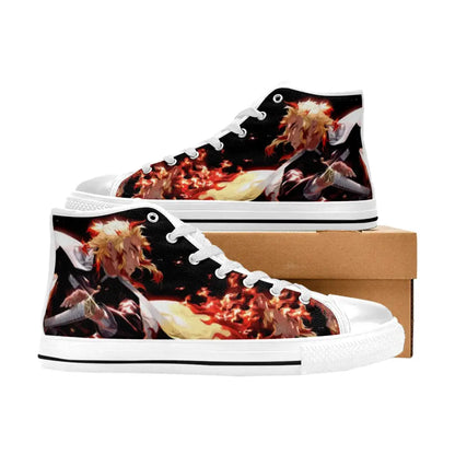 Kimetsu no yaiba Demon Slayer Kyojuro Rengoku Shoes High Top Sneakers