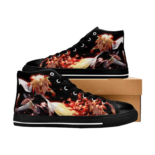 Kimetsu no yaiba Demon Slayer Kyojuro Rengoku Shoes High Top Sneakers