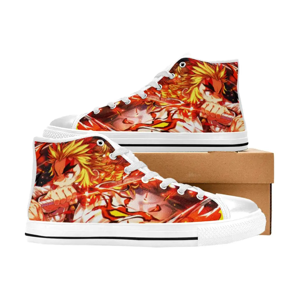 Kimetsu no yaiba Demon Slayer Kyojuro Rengoku Shoes High Top Sneakers