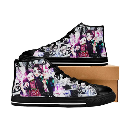 Kimetsu no yaiba Demon Slayer Nezuko Tanjiro Kamado Shoes High Top Sneakers