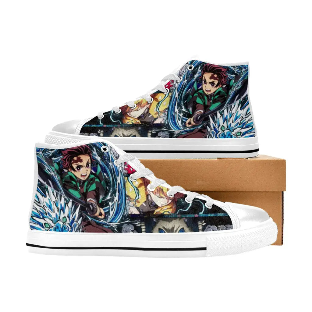 Kimetsu no yaiba Demon Slayer Tanjiro Kamado Team Shoes High Top Sneakers