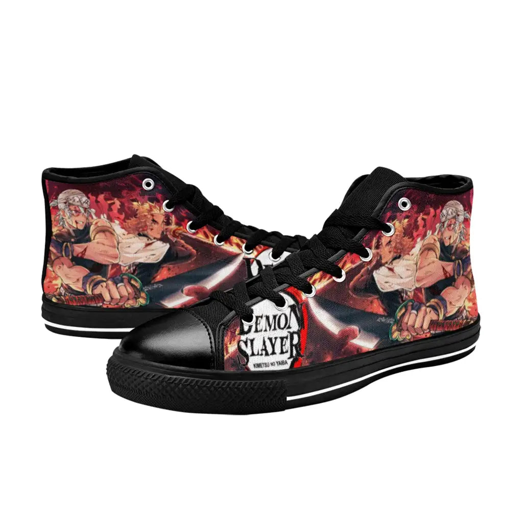 Kimetsu no yaiba Demon Slayer Tengen Uzui Rengoku Shoes High Top Sneakers