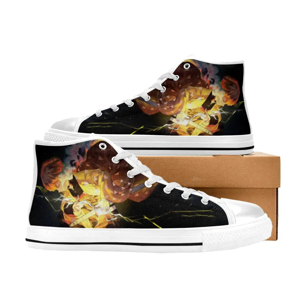 Kimetsu no yaiba Demon Slayer Zenitsu Agatsuma Shoes High Top Sneakers