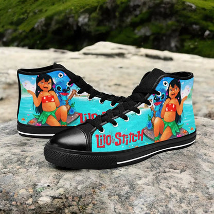 Lilo and Stitch Ohana Custom High Top Sneakers Shoes