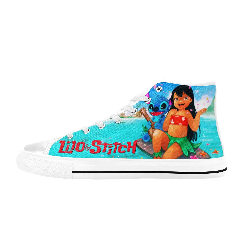 Lilo and Stitch Ohana Custom High Top Sneakers Shoes