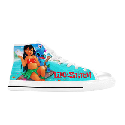 Lilo and Stitch Ohana Custom High Top Sneakers Shoes