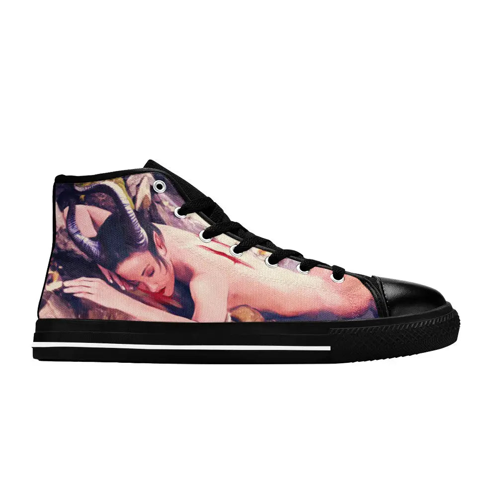 Maleficent Princess Aurora Custom High Top Sneakers Shoes