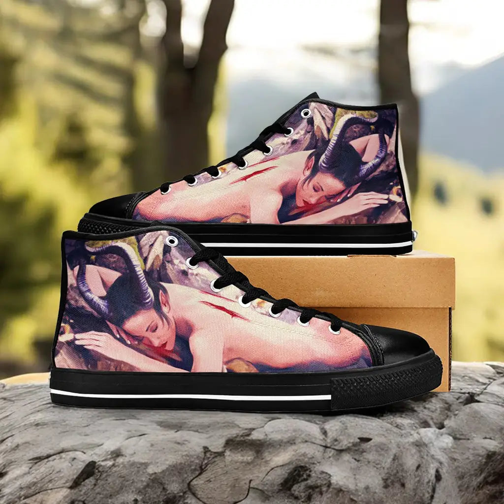 Maleficent Princess Aurora Custom High Top Sneakers Shoes