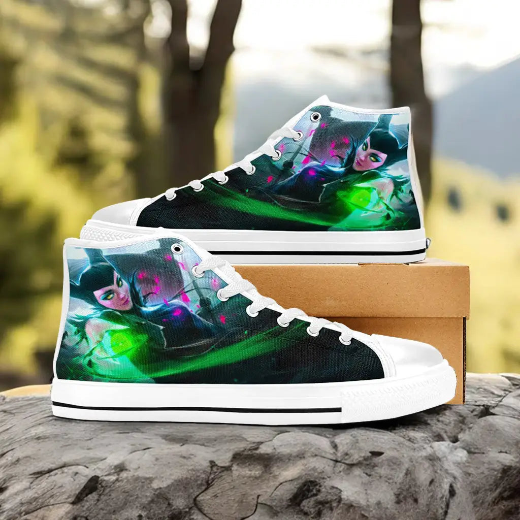 Maleficent Princess Aurora Custom High Top Sneakers Shoes