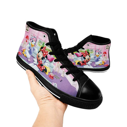 Minnie mouse and Daisy Duck Custom High Top Sneakers Shoes