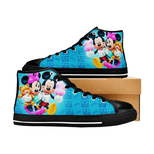 Minnie mouse and Mickey mouse Custom High Top Sneakers Shoes