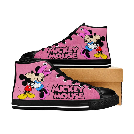 Minnie mouse and Mickey mouse Custom High Top Sneakers Shoes