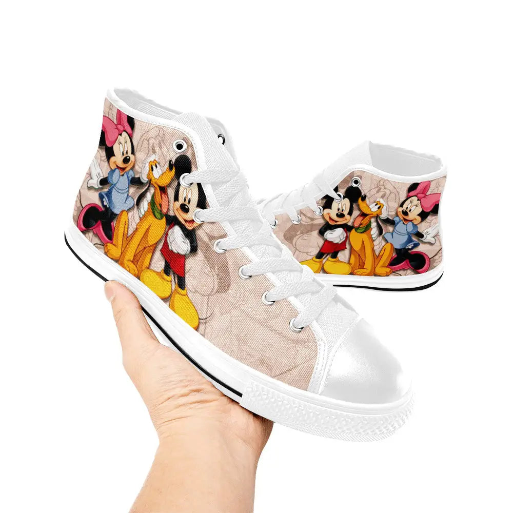 Minnie mouse and Mickey mouse Custom High Top Sneakers Shoes