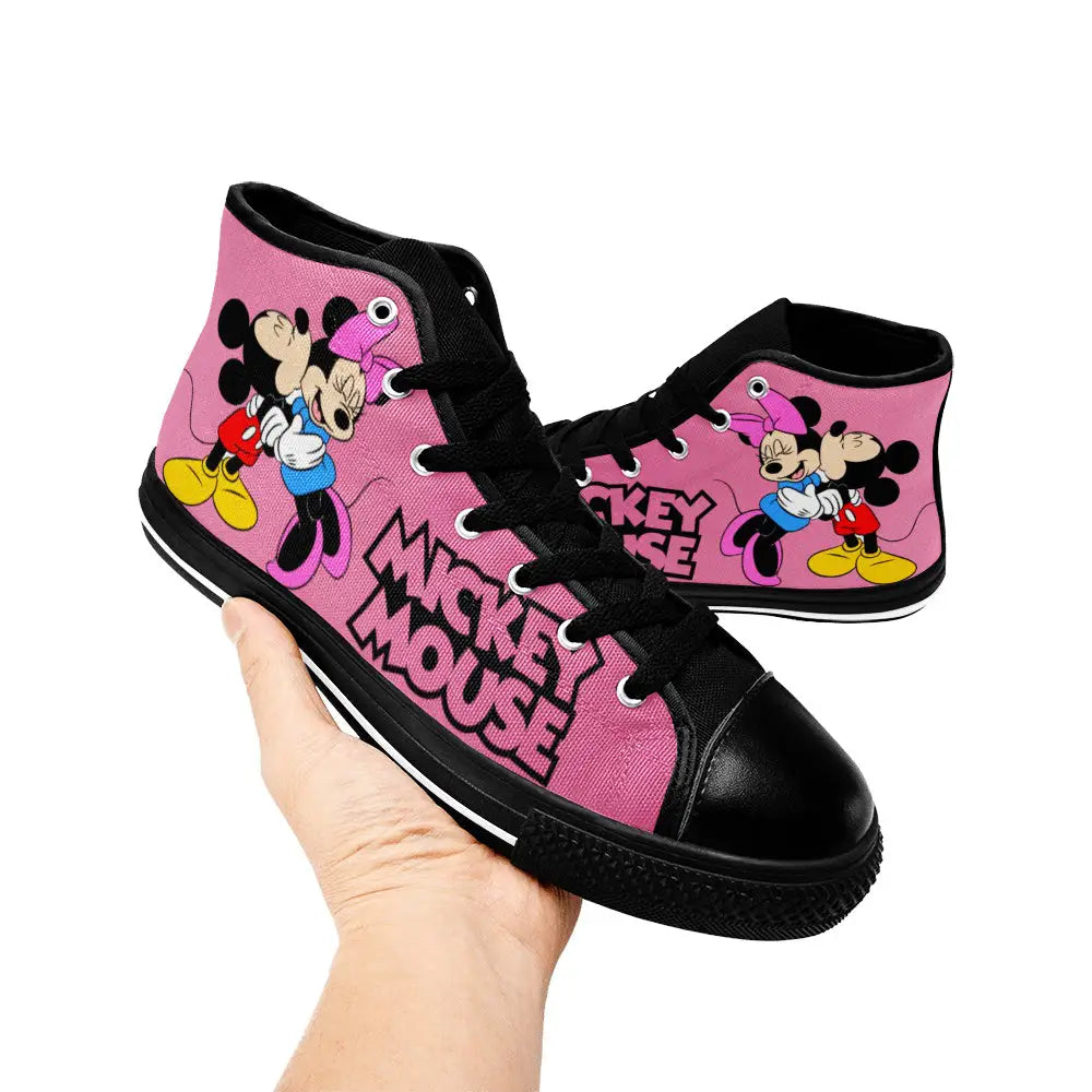 Minnie mouse and Mickey mouse Custom High Top Sneakers Shoes