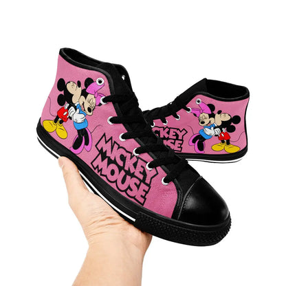 Minnie mouse and Mickey mouse Custom High Top Sneakers Shoes