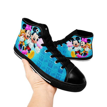 Minnie mouse and Mickey mouse Custom High Top Sneakers Shoes