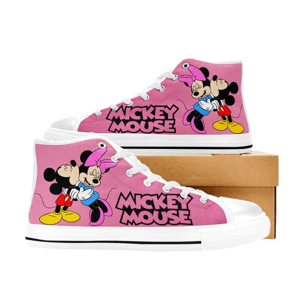 Minnie mouse and Mickey mouse Custom High Top Sneakers Shoes