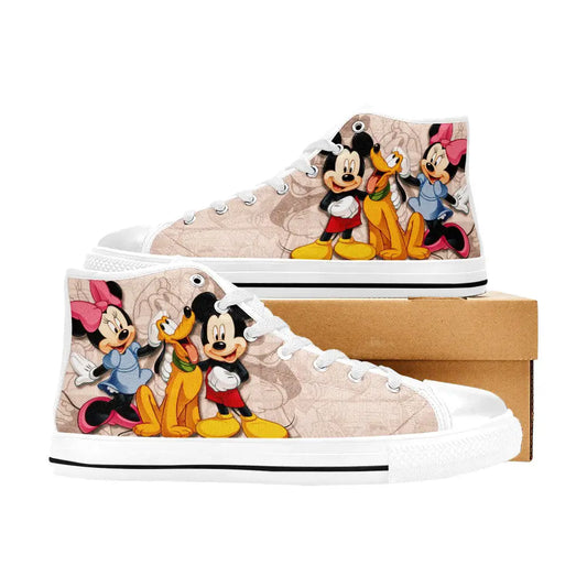 Minnie mouse and Mickey mouse Custom High Top Sneakers Shoes