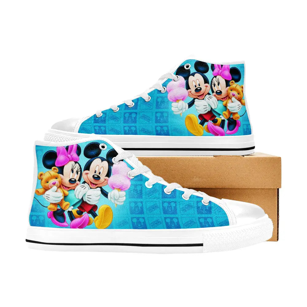 Minnie mouse and Mickey mouse Custom High Top Sneakers Shoes