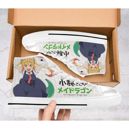 Miss Kobayashi Dragon Maid Shoes High Top Sneakers