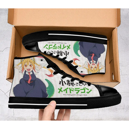 Miss Kobayashi Dragon Maid Shoes High Top Sneakers