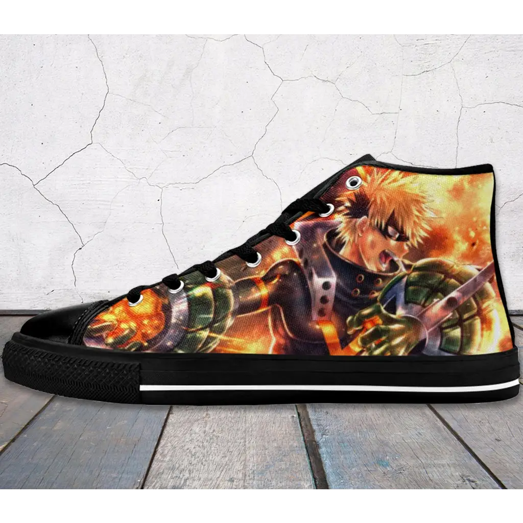 My Hero Accademia Katsuki Bakugo Custom High Top Sneakers Shoes