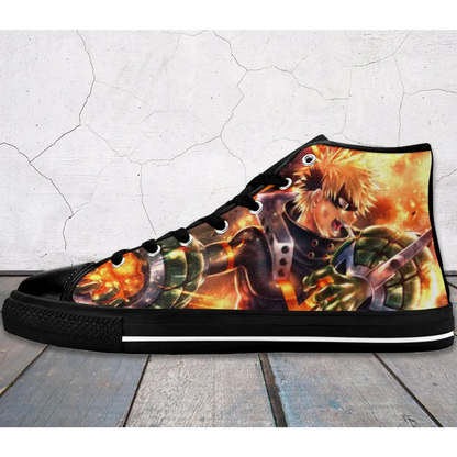 My Hero Accademia Katsuki Bakugo Custom High Top Sneakers Shoes