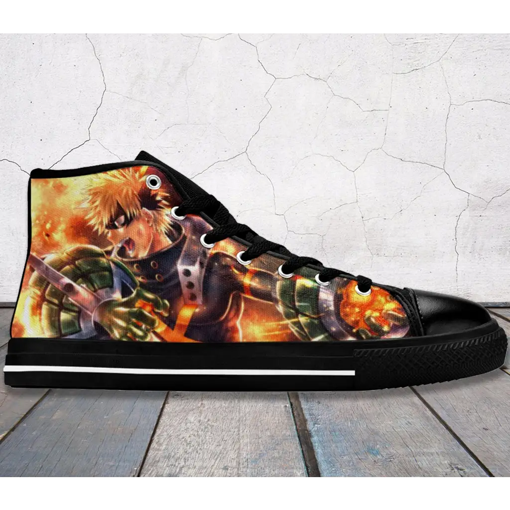 My Hero Accademia Katsuki Bakugo Custom High Top Sneakers Shoes