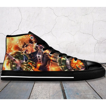 My Hero Accademia Katsuki Bakugo Custom High Top Sneakers Shoes