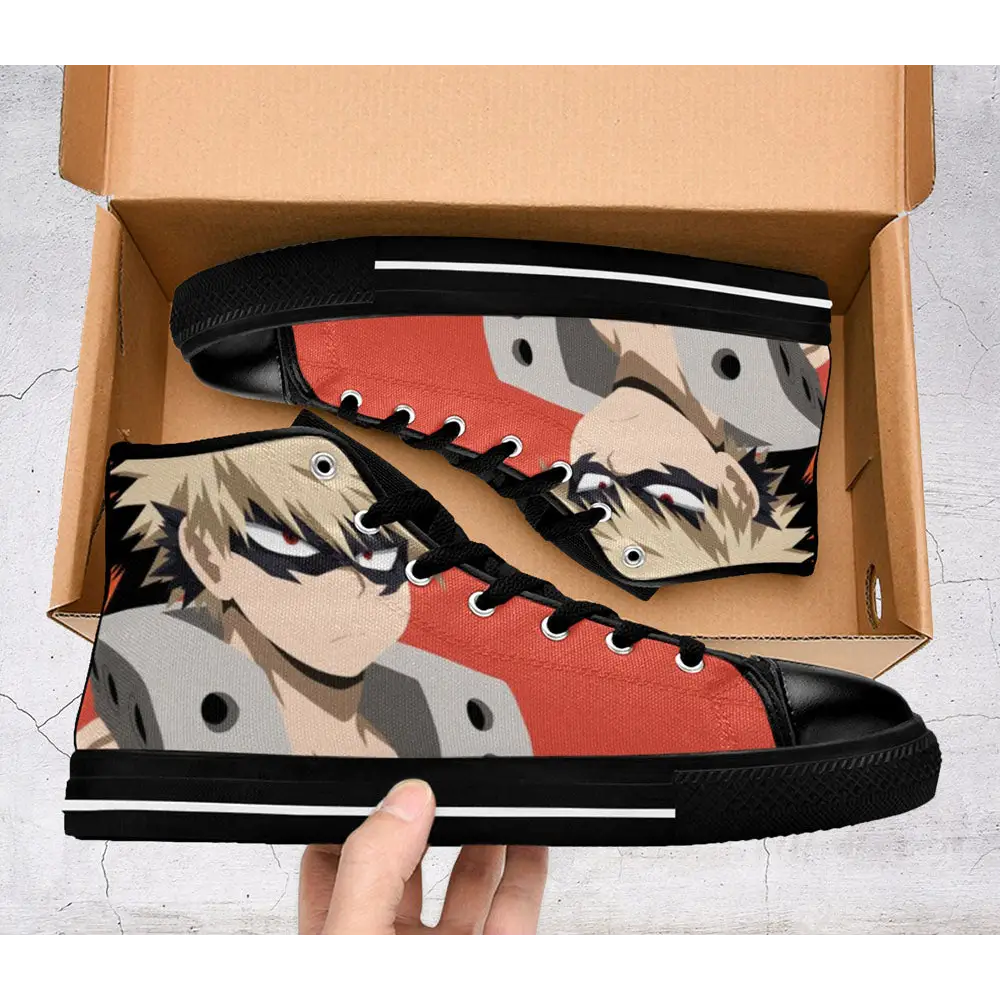 Boku No Hero Accademia Katsuki Bakugo Custom High Top Sneakers Shoes