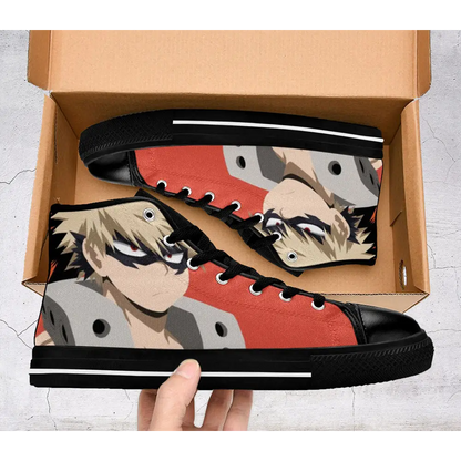 Boku No Hero Accademia Katsuki Bakugo Custom High Top Sneakers Shoes