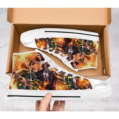 My Hero Accademia Katsuki Bakugo Custom High Top Sneakers Shoes