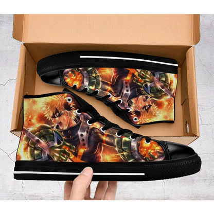 My Hero Accademia Katsuki Bakugo Custom High Top Sneakers Shoes