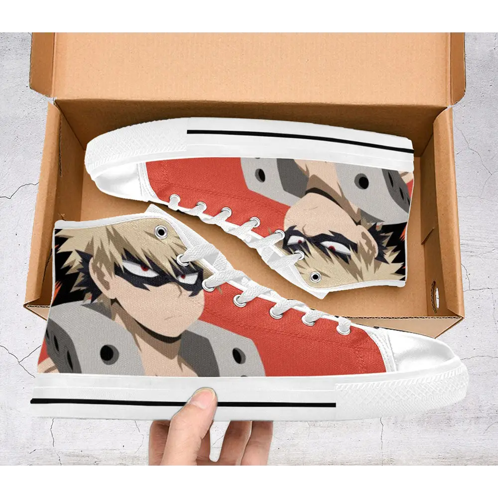 Boku No Hero Accademia Katsuki Bakugo Custom High Top Sneakers Shoes