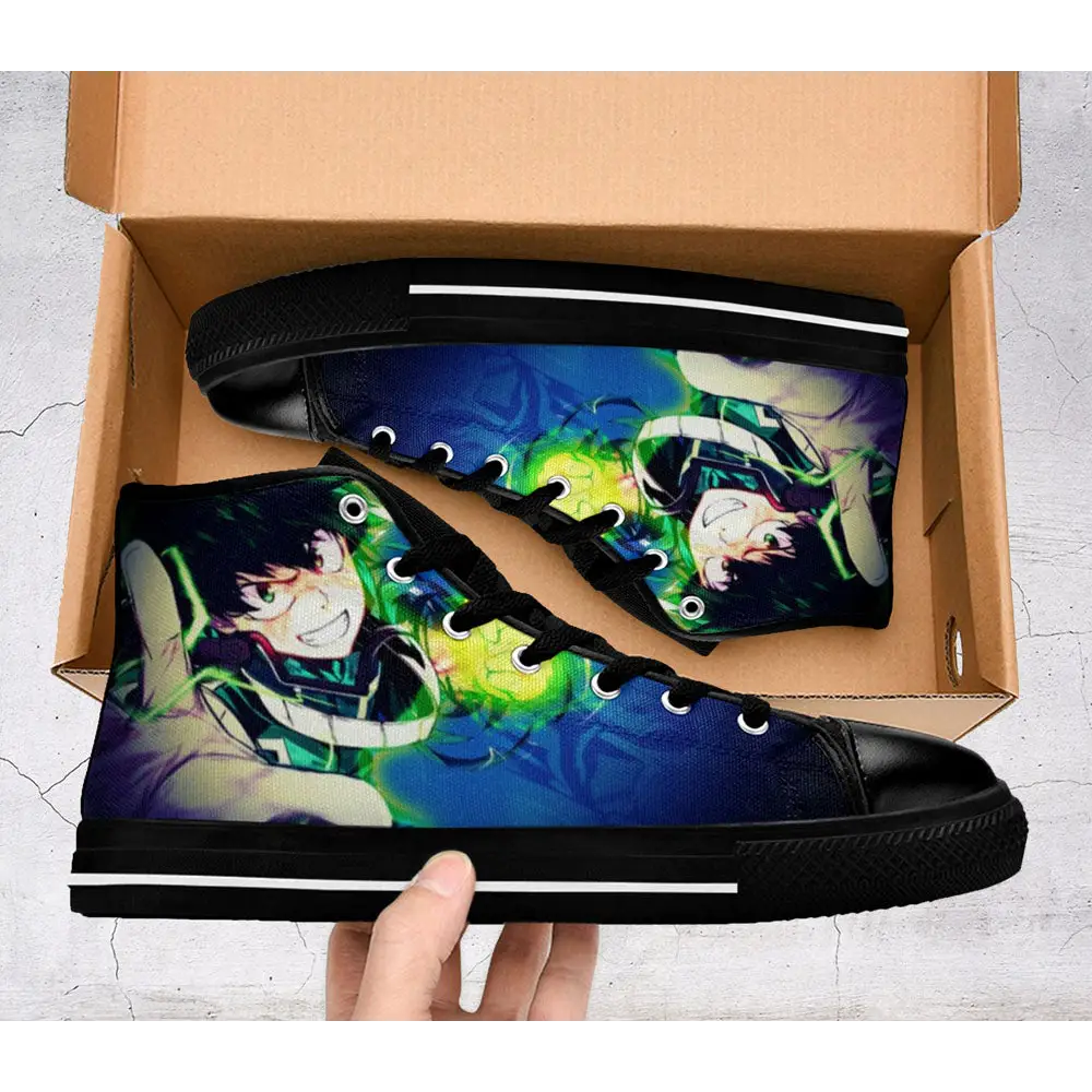 My Hero Academia Deku Izuku Midoriya Custom High Top Sneakers Shoes