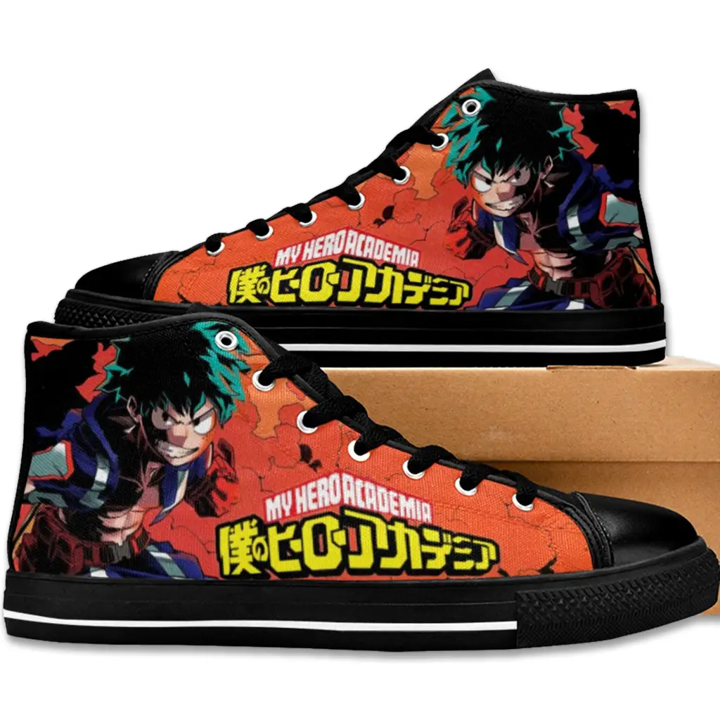 My Hero Academia Deku One For All Logo Custom High Top Sneakers Shoes