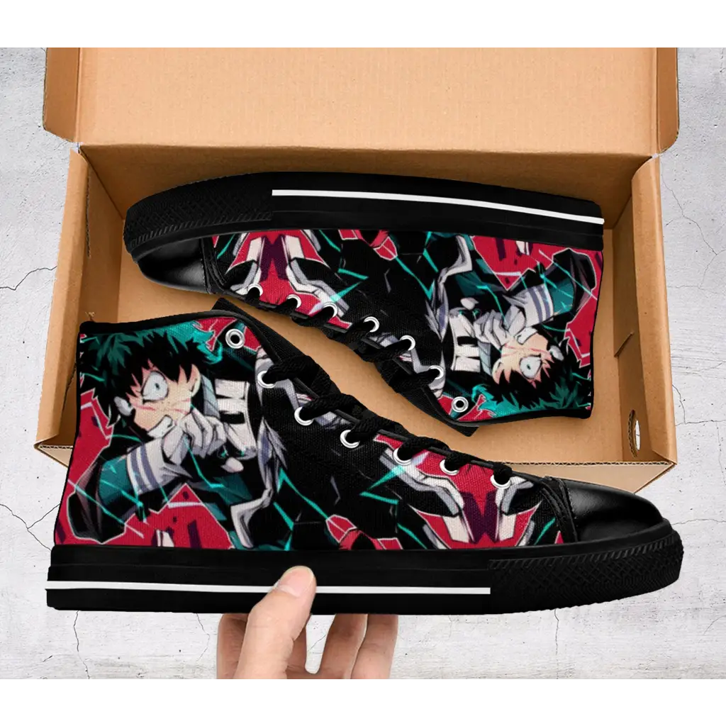 My Hero Academia Deku One For All Custom High Top Sneakers Shoes