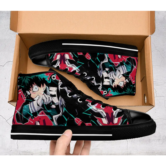 My Hero Academia Deku One For All Custom High Top Sneakers Shoes