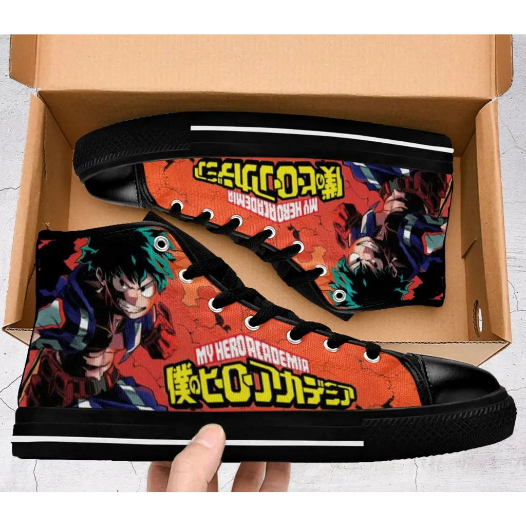 My Hero Academia Deku One For All Logo Custom High Top Sneakers Shoes