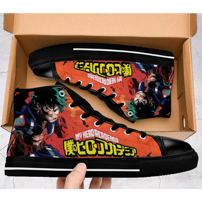 My Hero Academia Deku One For All Logo Custom High Top Sneakers Shoes