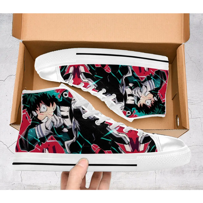 My Hero Academia Deku One For All Custom High Top Sneakers Shoes