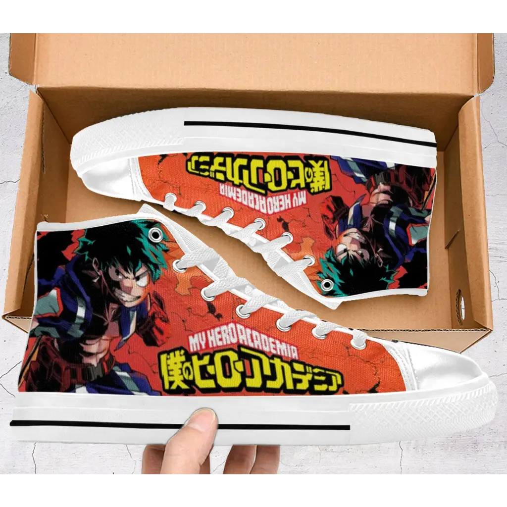 My Hero Academia Deku One For All Logo Custom High Top Sneakers Shoes