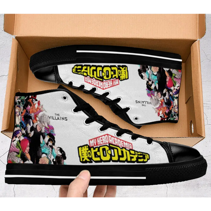 My Hero Academia The Villains Logo Custom High Top Sneakers Shoes