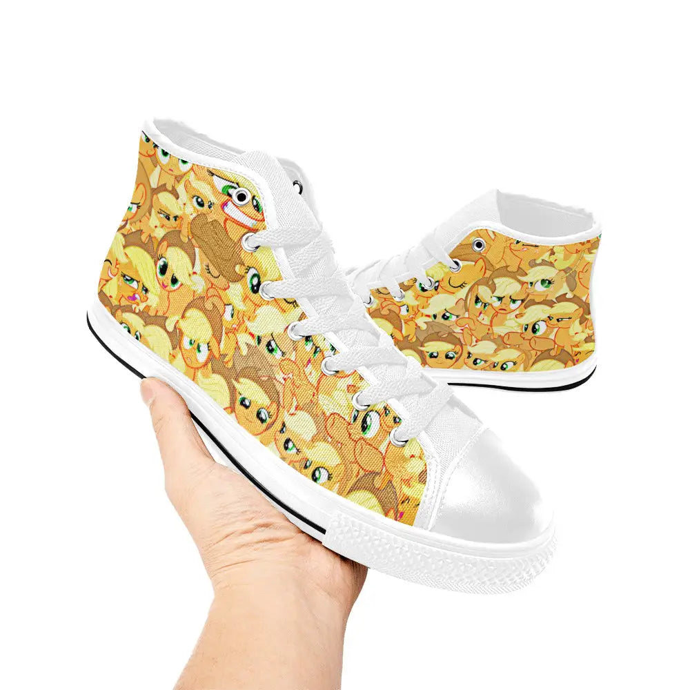 My Little Pony Friendship Is Magic Applejack Custom High Top Sneakers Shoes