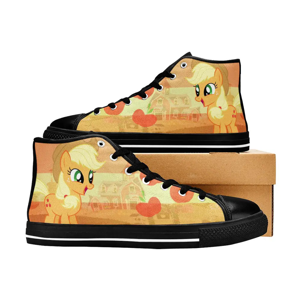 My Little Pony Friendship Is Magic Applejack Custom High Top Sneakers Shoes