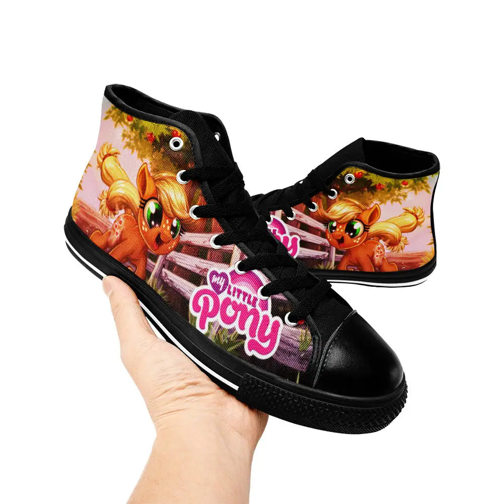 My Little Pony Friendship Is Magic Applejack Custom High Top Sneakers Shoes