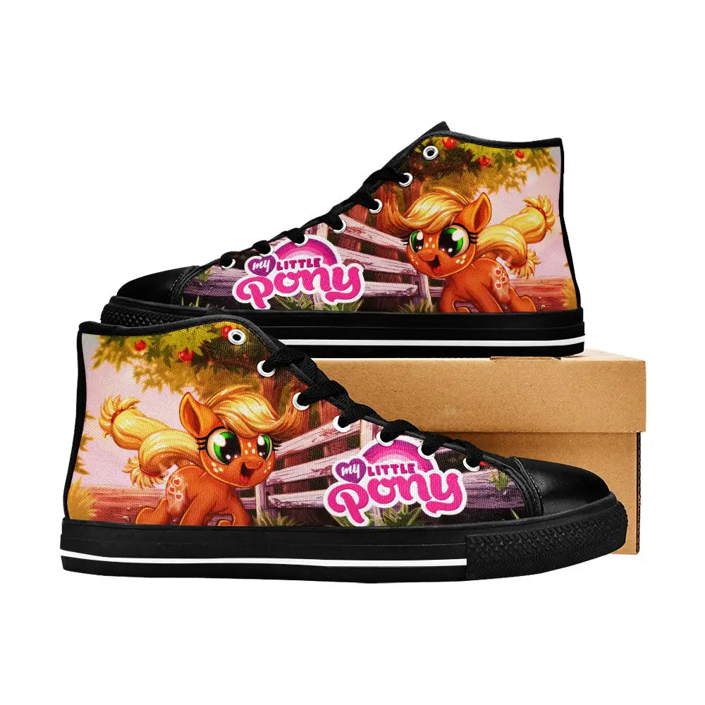 My Little Pony Friendship Is Magic Applejack Custom High Top Sneakers Shoes