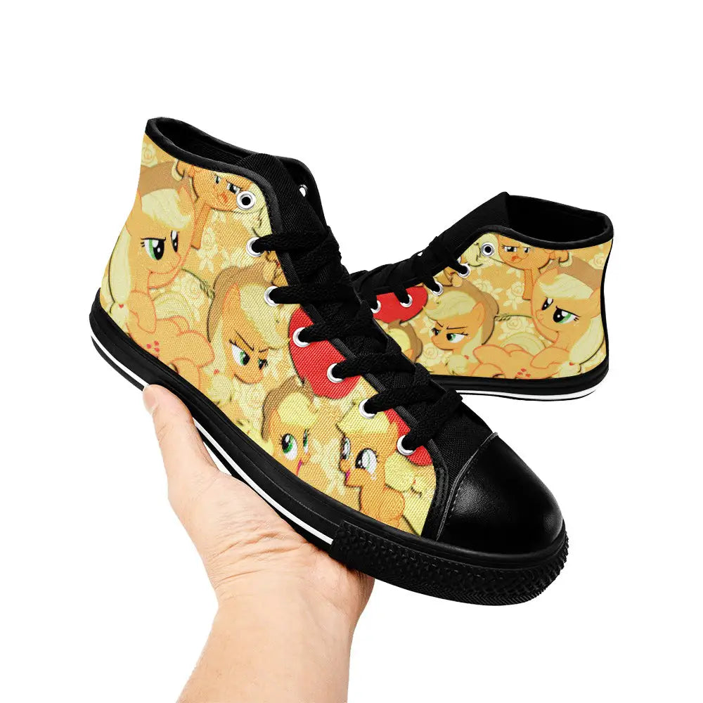 My Little Pony Friendship Is Magic Applejack Custom High Top Sneakers Shoes